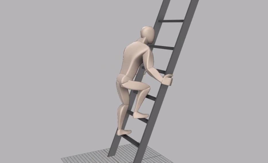 男人爬樓梯的寫實風格動作參考 男人爬樓梯的寫實風格動作參考