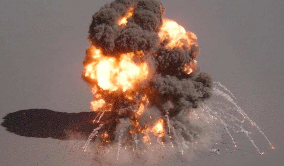 爆炸煙霧和火焰交集的特效參考視頻 爆炸煙霧和火焰交集的特效參考視頻