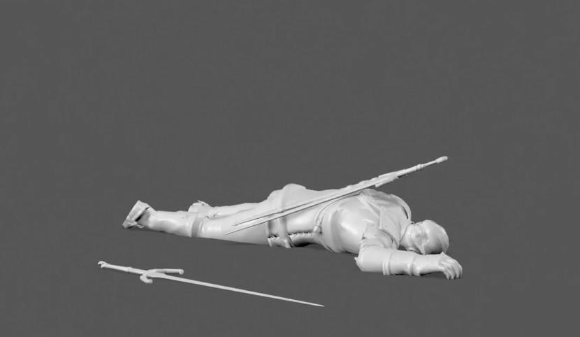 男性角色死亡倒地動作