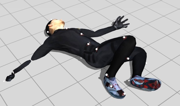 動捕的寫實人倒地死亡動作參考