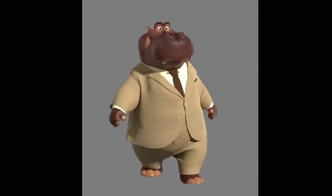 迪士尼動畫小河馬走路動作