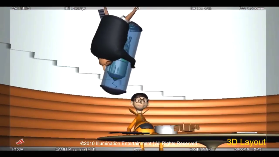 轉載：卑鄙的我-粗略布局預覽演示  Despicable Me-Rough Layout Previs Reel